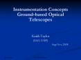 Instrumentation Concepts Ground-based Optical Telescopes PowerPoint PPT Presentation