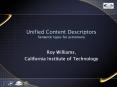 Unified Content Descriptors Semantic types for astronomy PowerPoint PPT Presentation