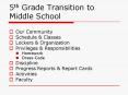 5th Grade Transition to Middle School PowerPoint PPT Presentation