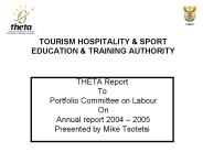 TOURISM HOSPITALITY