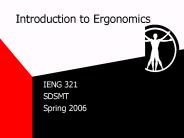 Introduction to Ergonomics