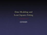 Data Modeling and Least Squares Fitting