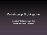 Pedal-prop flight game