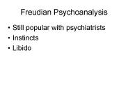 Freudian Psychoanalysis