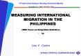 UN Expert Group Meeting on Measuring International Migration PowerPoint PPT Presentation