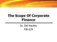 The Scope Of Corporate Finance PowerPoint PPT Presentation