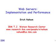Web Servers: Implementation and Performance