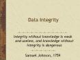 Data Integrity PowerPoint PPT Presentation