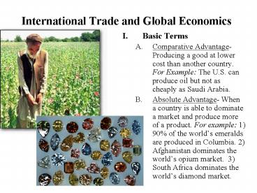 International Trade and Global Economics