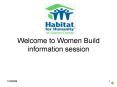 Welcome to Women Build information session PowerPoint PPT Presentation