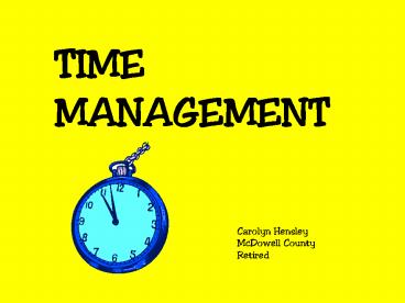 TIME MANAGEMENT