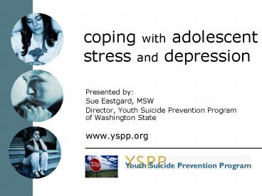 coping with adolescent stress and depression