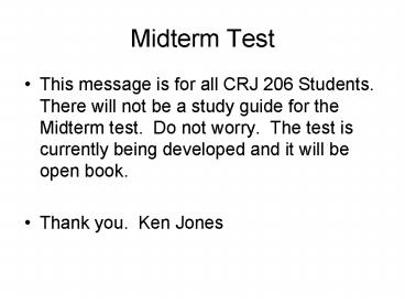 Midterm Test presentation | free to view