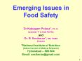 Emerging Issues in Food Safety PowerPoint PPT Presentation