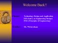 Welcome Back PowerPoint PPT Presentation