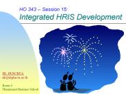 HO 343 -- Session 15: Integrated HRIS Development