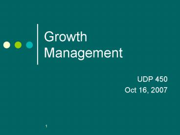 Growth Management