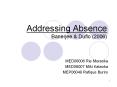 Addressing Absence  Banerjee PowerPoint PPT Presentation