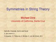 Symmetries in String Theory
