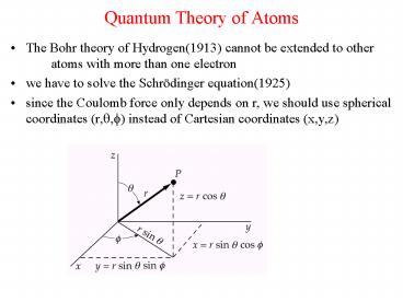 Quantum Theory of Atoms