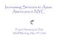 Increasing Services to Asian Americans in NYC PowerPoint PPT Presentation