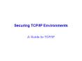 Securing TCPIP Environments PowerPoint PPT Presentation