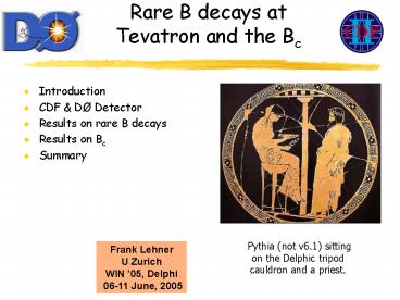 Rare B decays at Tevatron and the Bc