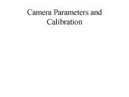 Camera Parameters and Calibration PowerPoint PPT Presentation