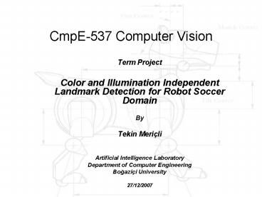 CmpE-537 Computer Vision