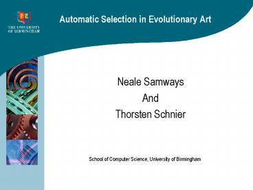 Automatic Selection in Evolutionary Art