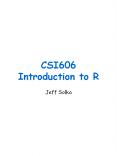 CSI606 Introduction to R PowerPoint PPT Presentation