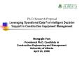 Ph'D' Research Proposal Leveraging Operational Data For Intelligent Decision Support in Construction PowerPoint PPT Presentation