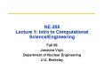 NE255 Lecture 1: Intro to Computational ScienceEngineering PowerPoint PPT Presentation