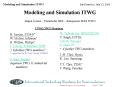 Modeling and Simulation ITWG PowerPoint PPT Presentation