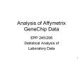 Analysis of Affymetrix GeneChip Data PowerPoint PPT Presentation