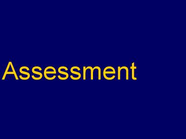 Assessment as an intervention