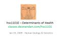 hss1101E Determinants of Health classes'deonandan'comhss1101 PowerPoint PPT Presentation