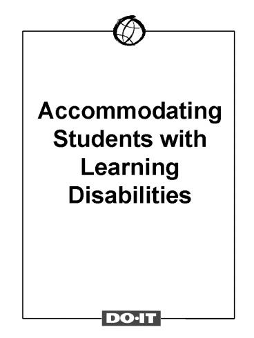 Accommodating Students with Learning Disabilities