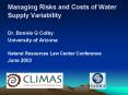 Managing Risks and Costs of Water Supply Variability PowerPoint PPT Presentation