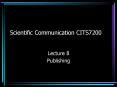 Scientific Communication CITS7200 PowerPoint PPT Presentation
