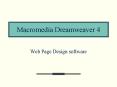 Macromedia Dreamweaver 4 PowerPoint PPT Presentation