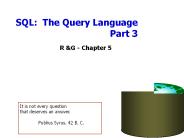 SQL: The Query Language Part 3