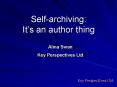 Self-archiving: It PowerPoint PPT Presentation