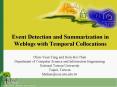 Event Detection and Summarization in Weblogs with Temporal Collocations PowerPoint PPT Presentation