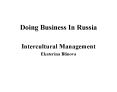 Doing Business In Russia PowerPoint PPT Presentation