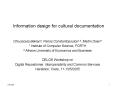 Information design for cultural documentation PowerPoint PPT Presentation