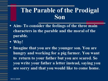 The Parable of the Prodigal Son