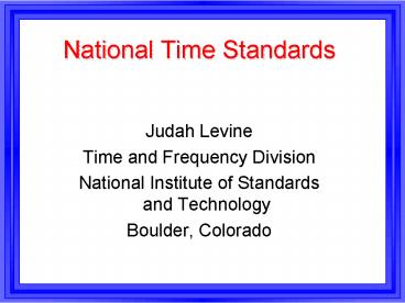 National Time Standards