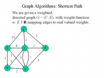 Graph Algorithms: Shortest Path presentation | free to download