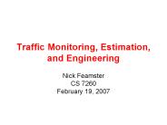 Traffic Monitoring, Estimation, and Engineering